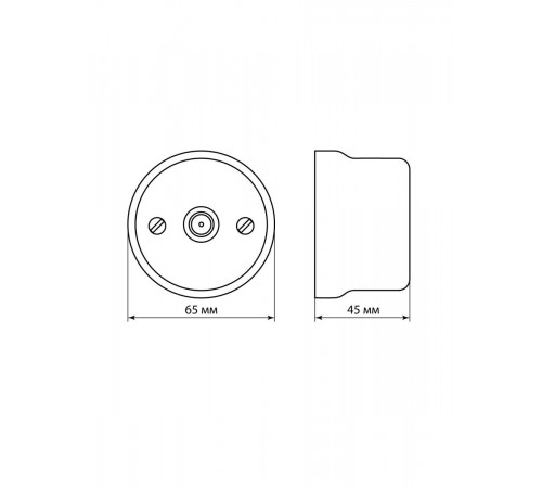 Розетка TV проходная сл. кость Болонь TDM Electric SQ1820-0354