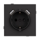 Механизм розетки с USB зарядкой Arlight SCT-TENDO-MUAA-SFPL-BK (230V, 16A) 054603