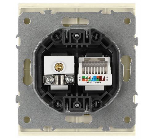 Розетка Эра Arktik 16-3110-02 комбинированная RJ45+TV слоновая кость Б0070495