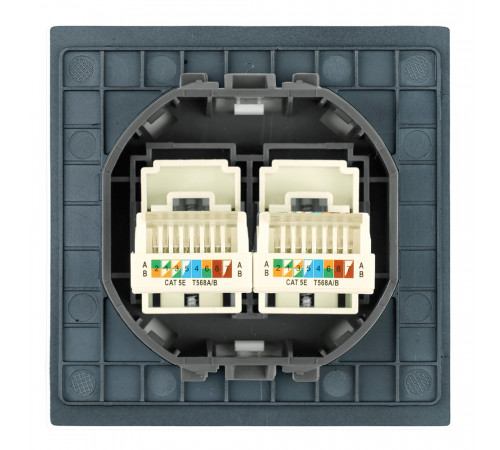 Розетка компьютерная 2-местная RJ-45 (механизм) Stekker Мия RST00-3111-05 50451