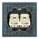 Розетка компьютерная 2-местная RJ-45 (механизм) Stekker Мия RST00-3111-05 50451