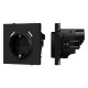 Розетка зк со шторками с USB тип А+А софт-тач черный оникс Arlight SCT-MUAA-SFPL-BK (250V, 16A) 054289(1)