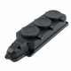 Розетка переносная 3-местная c/з Stekker RST16-3-44 250В 16А IP44 черный 50806