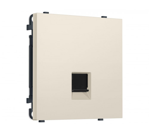 Комплект механизма телефонной розетки SIGMA Бежевый матовый RJ-11 Ambrella Volt MS332030 (SP3320, PR190)