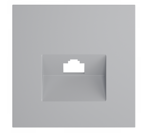 Накладка для розетки компьютерной RJ45 кат.6 Voltum S70 (серый) VLS001316