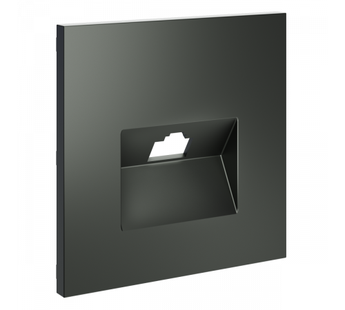 Накладка для розетки компьютерной RJ45 кат.6 Voltum S70 (титан) VLS001306