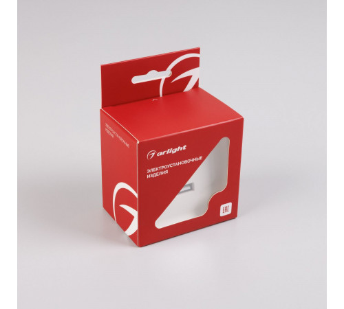 Механизм USB розетки Arlight SCT-TENDO-MUAC-PL-WH (5V, 3A, QC3) 054094