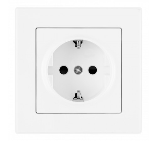 Комплект розетки с/з и шторками и рамкой Arte Milano SET06-1-40-1 white Комплект розетки с/з и шторками и рамкой Arte Milano SET06-1-40-1 white