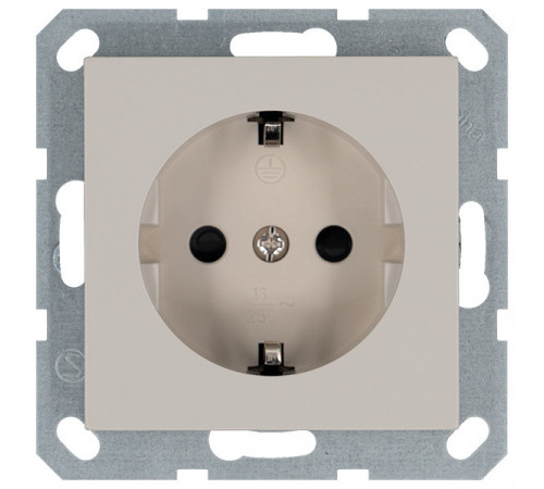Розетка SHUKO с защитными шторками 16A 250V 2P+T, цвет Тауп Jasmart G5501T
