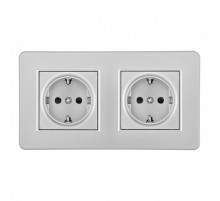 Розетка Arte Milano SET16-2-40-1x2 silver