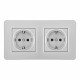Розетка Arte Milano SET16-2-40-1x2 silver