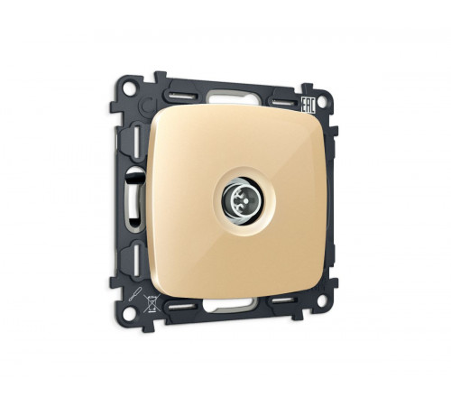 Комплект механизма TV розетки Ambrella Volt оконечной экранированной 5-1000MHz 3dB OMEGA MO613005 Шампань QUANT (OP6130, VM199)