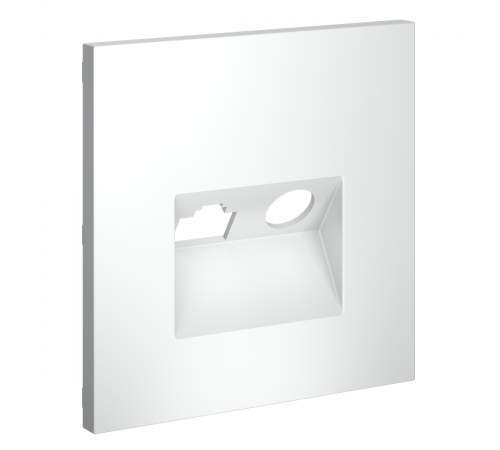 Накладка для розетки TV+RJ45 кат. 6 Voltum S70 (белый матовый) VLS002702