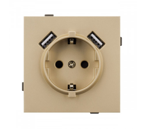 Механизм розетки с USB зарядкой Arlight SCT-TENDO-MUAA-SFPL-GD (230V, 16A) 054604