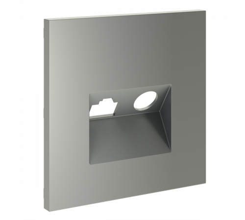 Накладка для розетки TV+RJ45 кат. 6 Voltum S70 (сталь) VLS002705