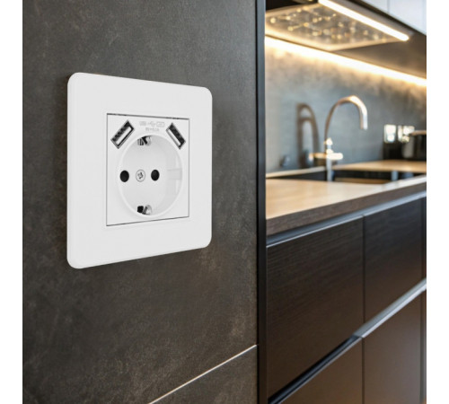 Розетка Arte Milano SET16-1-47-1 white Розетка Arte Milano SET16-1-47-1 white
