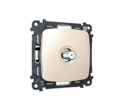 Комплект механизма TV розетки Ambrella Volt SAT 5-2400MHz 3.5dB OMEGA MO313050 Бежевый глянец QUANT (OP3130, VM215)