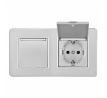 Розетка Arte Milano SET16-2-41-1x2 silver