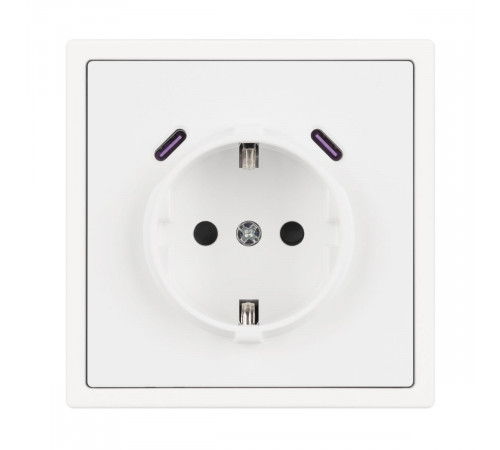 Механизм розетки с USB зарядкой Arlight SCT-NOBE-MUCC-SFPL-WH (230V, 16A) 061818