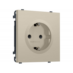 Комплект механизма электрической розетки SIGMA Кашемир 50Hz 2P+E с/з с/ш 16A-250V QUANT PRO Ambrella Volt MS347010 (SP3470, PR141)
