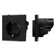 Розетка зк со шторками с USB тип А+С софт-тач черный оникс Arlight SCT-MUAC-SFPL-BK (250V, 16A) 054285(1)