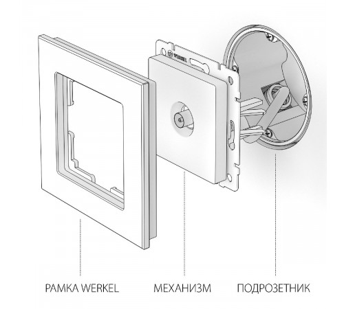 ТВ-розетка проходная Werkel 4690389156595 W1184006 a051517