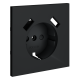 Накладка для розетки с заземлением и защитными шторками, с USB A+A Voltum S70 (графит) VLS000907