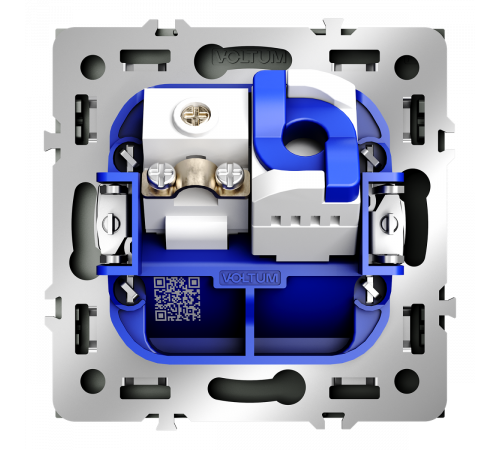 Розетка телевизионная встраиваемая Voltum S70 TV+RJ45 кат. 6, (титан) VLS060706