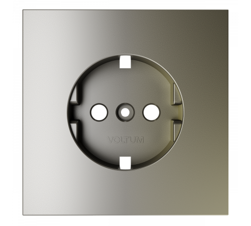 Накладка для розетки с заземлением Voltum S70 (шелк) VLS000604
