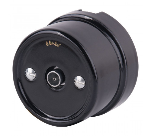 ТВ розетка Werkel (черный) Ретро W5683008 4690389166778 a051449