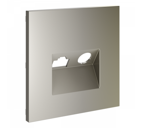 Накладка для розетки TV+RJ45 кат. 6 Voltum S70 (шелк) VLS002704