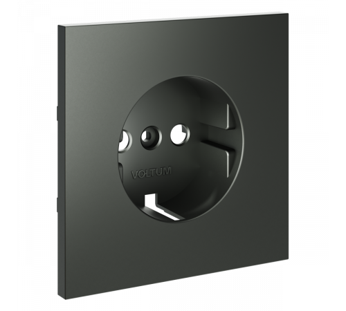 Накладка для розетки с заземлением Voltum S70 (титан) VLS000606