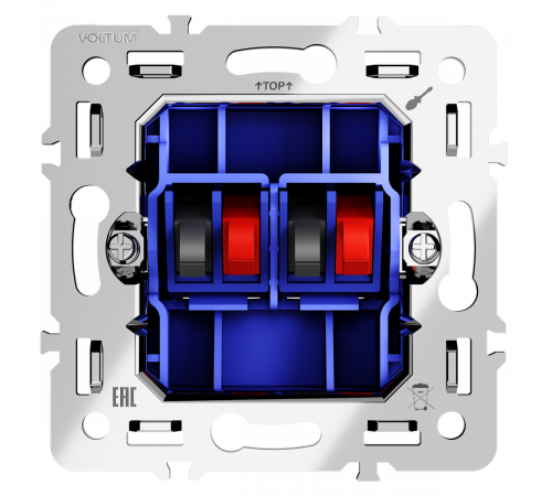 Механизм розетки акустической 4-местной Voltum S70 VLS0603M