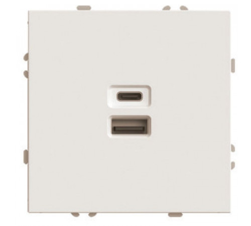 Розетка 2-местная USB + Type C (механизм) Stekker Эмили 250В 20W RST10-5115-08 кашемир soft touch Розетка 2-местная USB + Type C (механизм) Stekker Эмили 250В 20W RST10-5115-08 кашемир soft touch