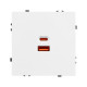 USB Розетка тип A+C софт-тач белый кварц Arlight SCT-MUAC-SFPL-FC-WH (65W, QC3) 054316(1)