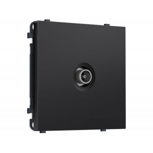 Комплект механизма TV розетки оконечной SIGMA Черный матовый 50-870 MHz 1dB QUANT PRO Ambrella Volt MS813010 (SP8130, PR202)