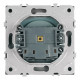 Розетка 1-местная с з/ш б/з (механизм) СЗК Stekker Эмили 250В 16А RST16-5109-10ZK платиново-серый soft touch 50242