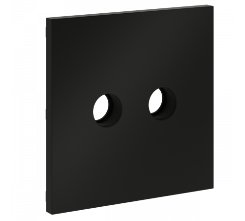 Накладка для розетки телевизионной оконечной TV+SAT Voltum S70 (черный матовый) VLS001608