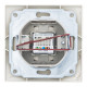 Розетка компьютерная RJ45 скрытой установки IP20,слоновая кость 