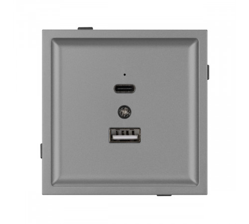 Механизм USB розетки Arlight SCT-TENDO-MUAC-PL-GR (5V, 3A, QC3) 054096