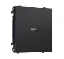 Комплект механизма розетки HDMI 2.1 SIGMA Черный матовый 30V/900MS 4K-120HZ 8K-60Hz QUANT PRO Ambrella Volt MS814030 (SP8140, PR223)