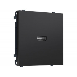 Комплект механизма розетки HDMI 2.1 SIGMA Черный матовый 30V/900MS 4K-120HZ 8K-60Hz QUANT PRO Ambrella Volt MS814030 (SP8140, PR223)