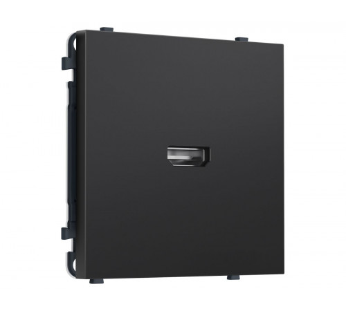 Комплект механизма розетки HDMI 2.1 SIGMA Черный матовый 30V/900MS 4K-120HZ 8K-60Hz QUANT PRO Ambrella Volt MS814030 (SP8140, PR223)