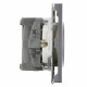 Розетка 1-местная с з/ш с/з (механизм) СЗК Stekker Эмили 250В 16А RST16-5110-10ZK платиново-серый soft touch 50243