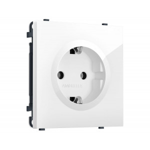 Комплект механизма электрической розетки SIGMA Белый глянец 50Hz 2P+E с/з 16A-250V QUANT PRO Ambrella Volt MS106010 (SP1060, PR141)