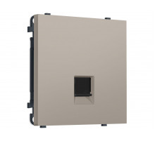 Комплект механизма компьютерной розетки SIGMA Серо-бежевый матовый RJ-45 Ambrella Volt MS372010 (SP3720, PR188)