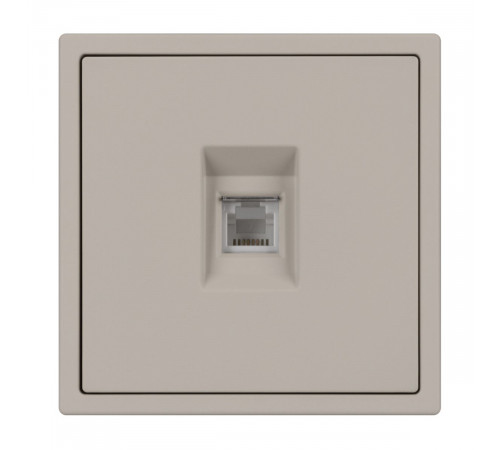 Механизм телефонной розетки Arlight SCT-NOBE-MTL1-SFPL-CA (RJ-11, 4C) (Кашемир) 061892