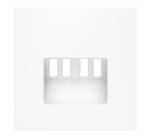 Накладка для розетки акустической 4-местной  Voltum S70 (белый матовый) VLS001502