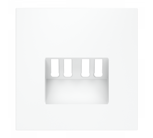 Накладка для розетки акустической 4-местной  Voltum S70 (белый матовый) VLS001502