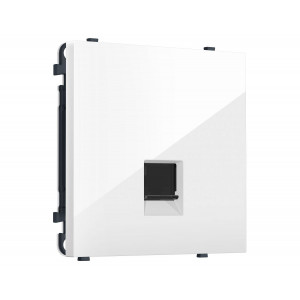 Комплект механизма телефонной розетки SIGMA Белый глянец RJ-11 Ambrella Volt MS112030 (SP1120, PR190)